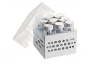 Штатив для пробирок, d 30 мм, 9 мест, d 20 мм, 4 места, полипропилен, прозрачная крышка, серый, 2 шт./уп., Eppendorf