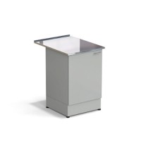 Стол-тумба ЭКРОС 600х800х900 мм 1 дверь, раб. поверхность - НЕРЖАВЕЮЩАЯ СТАЛЬ