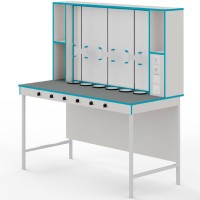 Лабораторный стол для титрования СТ НВК 1500 ПЛАСТ (1500×700×1650)