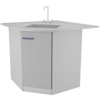 Угловой стол-мойка ЛАБ-PRO МОУ 110/80.110/80.90 VI