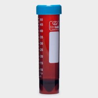 Пробирка центрифужная ISOLAB 50 мл, Ø 30 x 120 мм, коническое дно с юбкой, с градуировкой, нестерильная, 50 шт/упак, тёмный PP