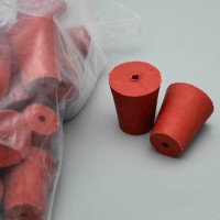 Пробка коническая с 1 отверстием,резиновая, 20/14 мм, h-24мм, уп. 25 шт, Кartell