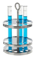 Штатив для пробирок Bochem, круглый, размеры 194x165, на 45 пробирок, нержавеющая сталь