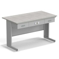Стол приборный с ящиками и электрикой ЭКРОС 1500х800х900 мм, раб. поверхность - КЕРАМИКА с ПВХ кромкой