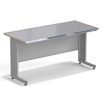 Стол пристенный ЭКРОС 1800х800х900 мм, раб. поверхность - МОНОЛИТНЫЙ КЕРАМОГРАНИТ с НС бортиком