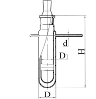 Сосуд с рубашкой с пробкой эскиз 2-483