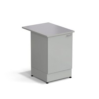 Стол-тумба ЭКРОС 600х800х900 мм 1 дверь, раб. поверхность - МОНОЛИТНЫЙ КЕРАМОГРАНИТ с ПВХ кромкой