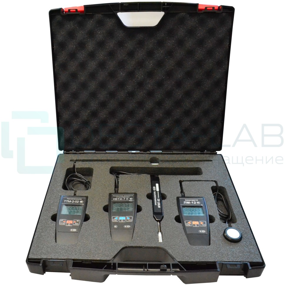 Комплект приборов для контроля параметров микроклимата (оптима)