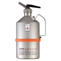 Фляга для ЛВЖ Rötzmeier 02DU, с самозакрывающимся дозатором, 2 л, неполированная нержавеющая сталь