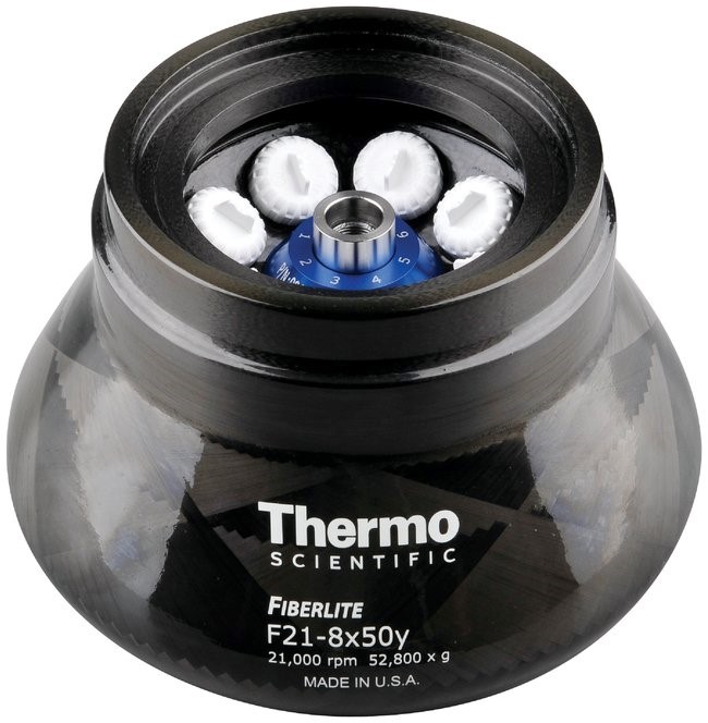 Ротор угловой Fiberlite F21-8 x 50y, автоблокировка, 20000 об/мин, 47850 g, 8 x 50 мл, Thermo FS