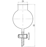 Воронка делительная шарообразная 1000 мл горловина 40 мм ГФ6.412.135-02