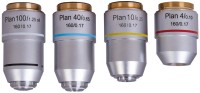 Набор планахроматических объективов Levenhuk MED 900 4x, 10x, 40xs, 100xs (масляный)