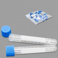 Пробирка лабораторная 10 мл., цилиндрическая, 16×100 мм., с винт. крышкой, с дел., п/с, нестерильная, Aptaca