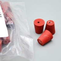 Пробка коническая с 1 отверстием,резиновая,12/9 мм, h-18мм, Кartell, уп.25 шт