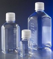 Бутыль 1 л, ПЭВД, d горла внутренний 31,7 мм, с завинчивающейся крышкой, квадратная, 24 шт/кор., Corning