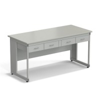 Стол для хроматографа ЭКРОС 1800х800х900 мм с ящиками, раб. поверхность - ЛАМИНАТ СЕРЫЙ