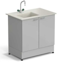 Стол-мойка ЭКРОС 900х600х900 мм, чаша полипропилен слева, раб. поверхность - ПОЛИПРОПИЛЕН