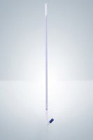 Бюретка Hirschmann 25 : 0,05 мл, класс B, с линией Шеллбаха, светлое стекло, синяя градуировка, клапанный PTFE кран