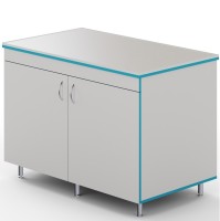 Закрытый стол для работы стоя со столешницей из монолитной керамики СЛЗ НВК 1200 МОН