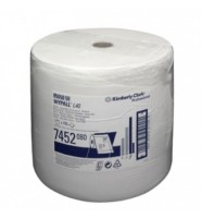 Салфетки универсальные одноразовые Wypall L40, белые, 34х32 см, 1 рулон, Kimberly-Clark