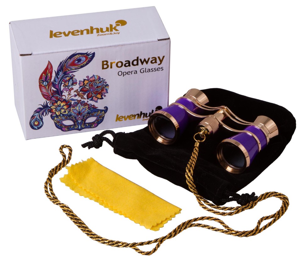 Театральный бинокль с цепочкой Levenhuk Broadway 325C Amethyst