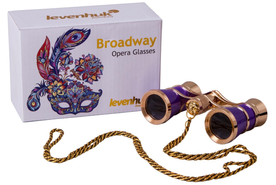 Театральный бинокль с цепочкой Levenhuk Broadway 325C Amethyst