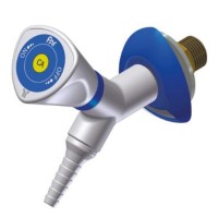 Кран для сжатого воздуха угловой, 45°, для установки в стену/стеллаж, арт. 14052.2