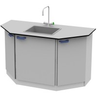 Торцевой стол-мойка ЛАБ-PRO МОТ 150.75.90 TV