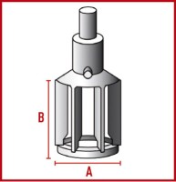 Перемешивающий элемент Bohlender веерообразный, длина 300 мм, 38 х 45 мм, PTFE