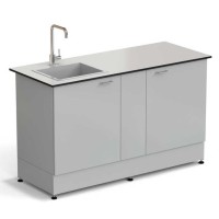 Стол-мойка ЭКРОС 1500х600х900 мм, чаша стеклопластик слева, раб. поверхность - LABGRADE