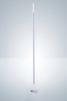 Бюретка Hirschmann 25 : 0,05 мл, класс B, с линией Шеллбаха, светлое стекло, синяя градуировка, стеклянный кран