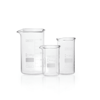 Стакан 600 мл, стеклянный, с носиком, с упрочненным краем, с градуировкой, высокий, 150х80 мм, 10 шт./уп., Duran (DWK)