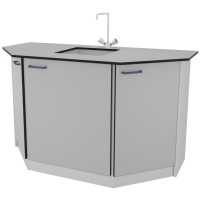 Торцевой стол-мойка ЛАБ-PRO МОТ 150.75.90 TС