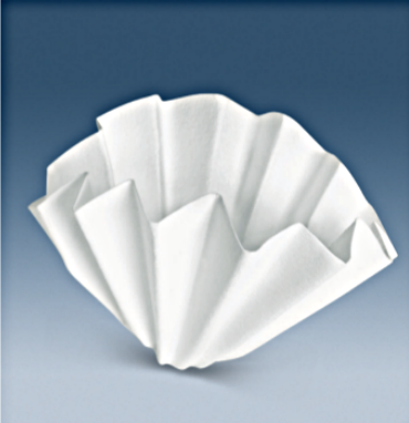 Фильтр бумажный для анализа сахарной свеклы, складчатый, d 240 мм, 78 г/м², 18 с/10 мл, 100 шт, Ahlstrom (Munktell)