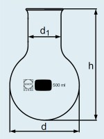 Колба DURAN Group 6000 мл, круглодонная, широкогорлая (d=65 мм), стекло