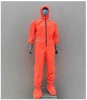 Комбинезон с капюшоном для защиты от ПБА I-IV групп, полиэфирная ткань на мембранной основе, белый, оранжевый, красный, синий, чёрный (в ассортименте), размер 52-54, Россия