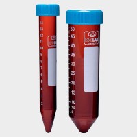 Пробирка центрифужная ISOLAB 50 мл, Ø 30 x 120 мм, коническое дно, с градуировкой, нестерильная, 50 шт/упак, тёмный PP