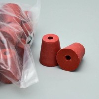 Пробка коническая с 1 отверстием,резиновая,23/16 мм, h-26мм, Кartell, уп.25 шт