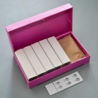 Стекло для микропрепаратов, предметное, СПО-6 с 6-тью окошками, 26×76×2,0 мм.