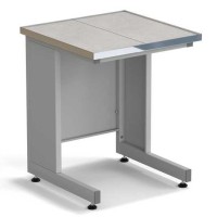 Стол пристенный ЭКРОС 600х600х750 мм, раб. поверхность - КЕРАМИКА с НС бортиком