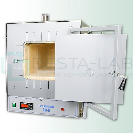 Печь муфельная ПМ-16 (21,5 л. / 1250 °С / 380 В) с терморегулятором PT-1200