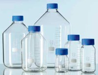 Бутыль DURAN Group 1000 мл, GLS80, широкогорлая, с крышкой и сливным кольцом, бесцветное стекло