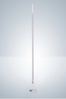 Бюретка Hirschmann 25 : 0,05 мл, класс B, светлое стекло, черная градуировка, стеклянный кран