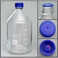 Банка лабораторная стеклянная 3 л, с делениями, с навинчив. крышкой., светлое стекло