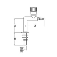 Кран для вакуума, Г-образный, для установки в столешницу, арт. 15010_2