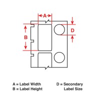 Этикетки M61-205-492 для BMP61, M611, прямоугольные 41,28 х 9 мм, круглые d 9 мм, материал FreezerBondz, 250 шт., Brady
