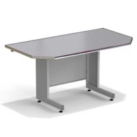 Стол торцевой ЭКРОС 1500х800х750 мм, раб. поверхность - МОНОЛИТНЫЙ КЕРАМОГРАНИТ с НС бортиком