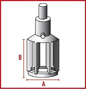 Перемешивающий элемент Bohlender веерообразный, длина 600 мм, 53 х 55 мм, PTFE