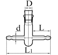 Тройник с пробкой эскиз 2-479