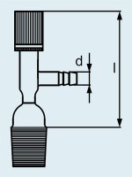 Кран для эксикатора DURAN Group NS24/29, 8x85 мм, стекло, с PTFE-шпинделем